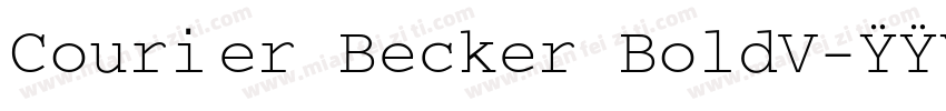Courier Becker BoldV字体转换